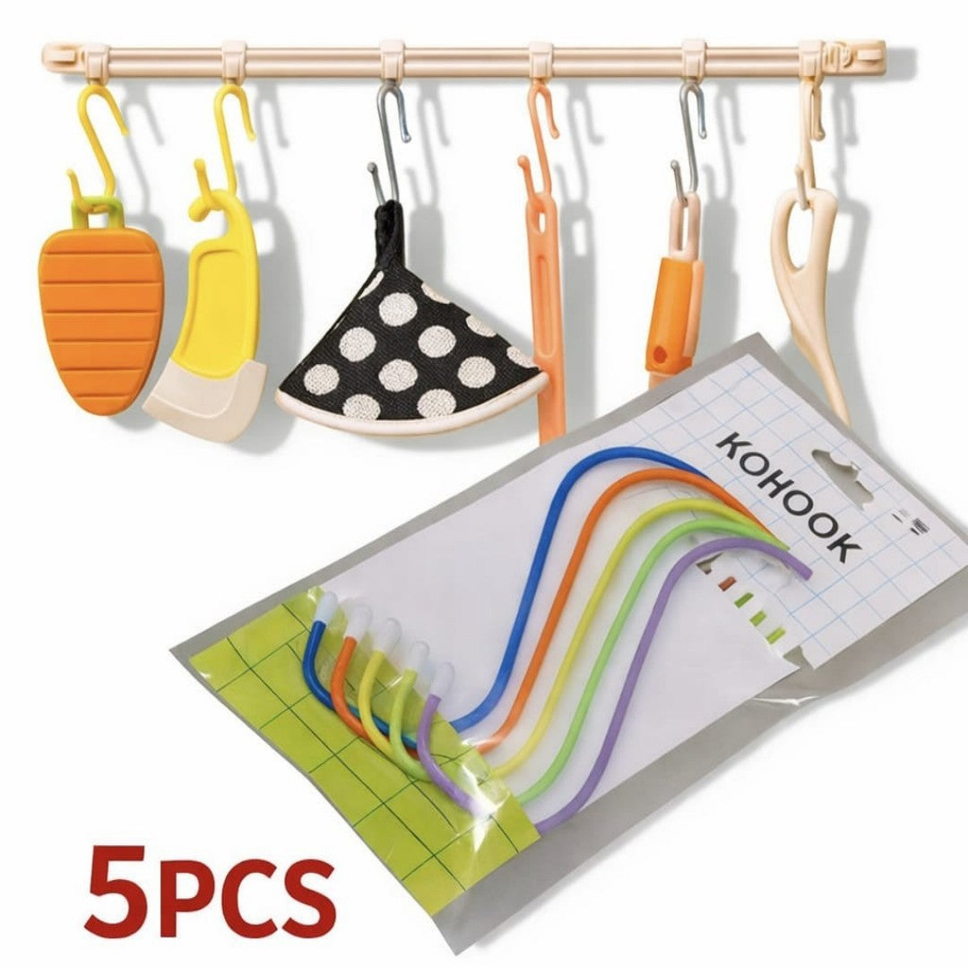 GANCHOS METAL EN S GDE 5PCS COLOR