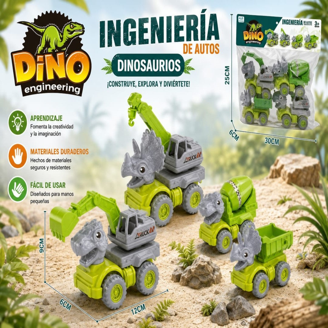 CARRO DINOSAURIO 4PCS A3802