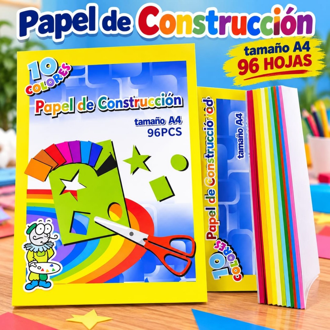 PAPEL CONSTRUCCION COLORES A4 96H