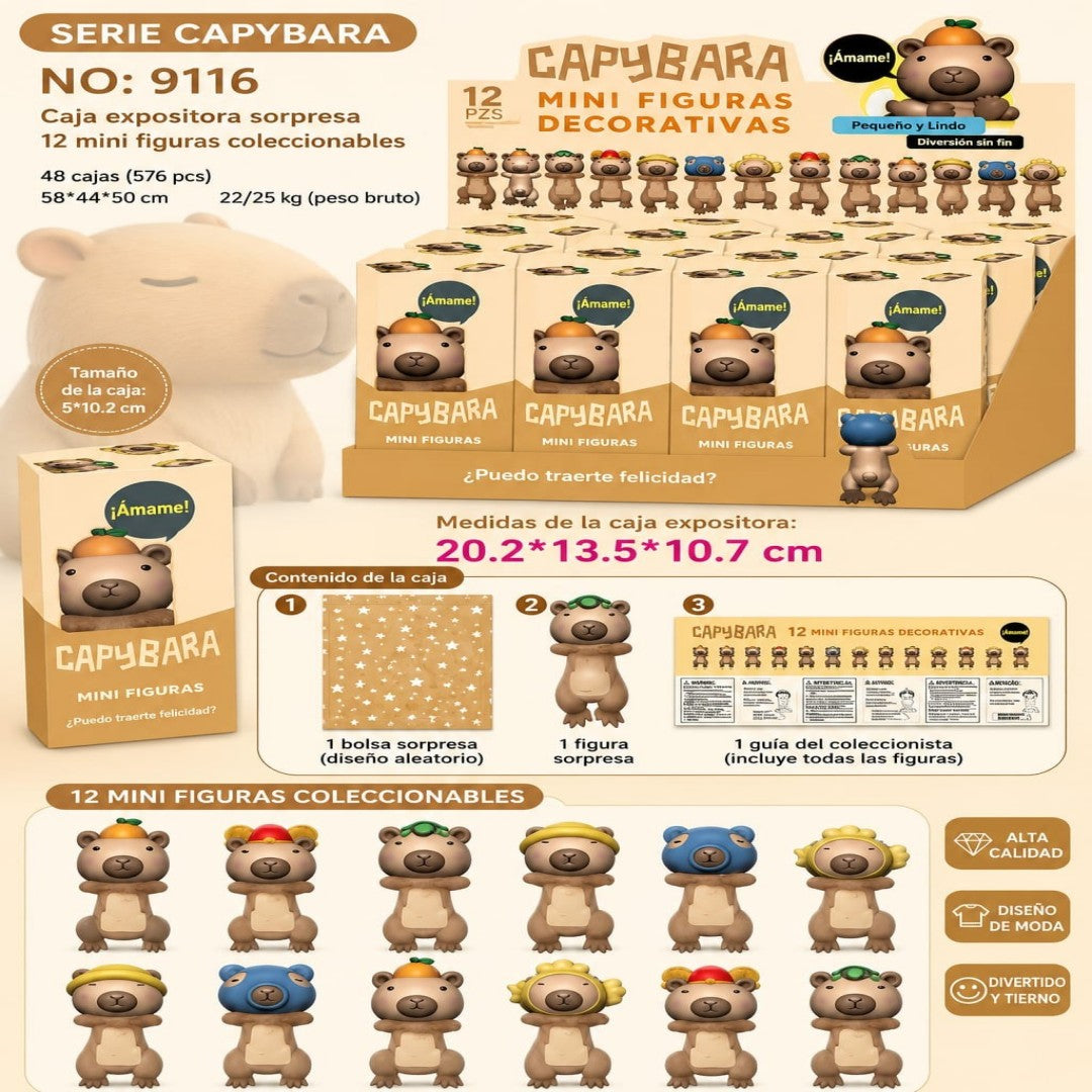 CAPIBARA CAJA SORPRESA 12PCS 9116