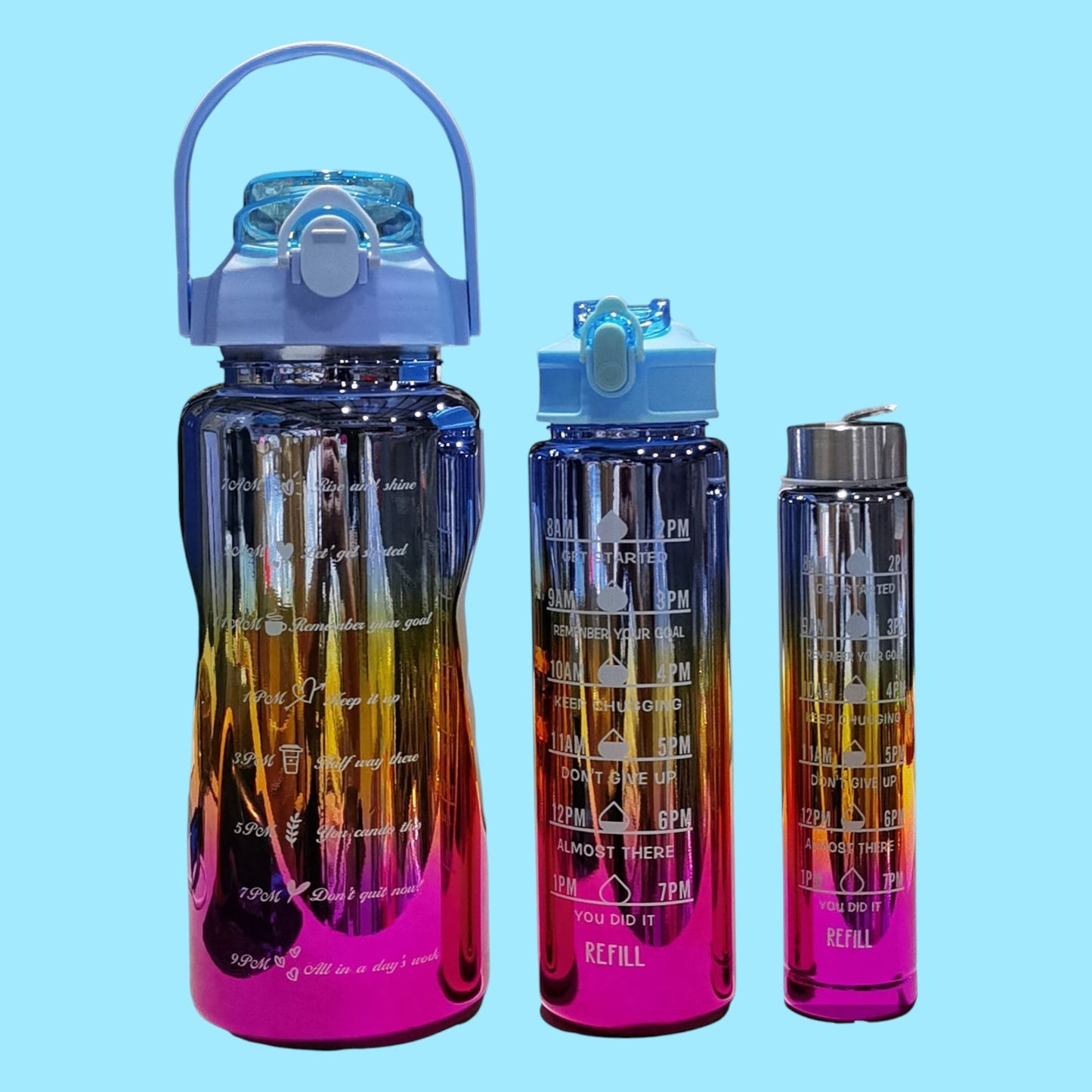 BOTELLA 3PCS ENCHAPADO 2L+0.9L+0.3L