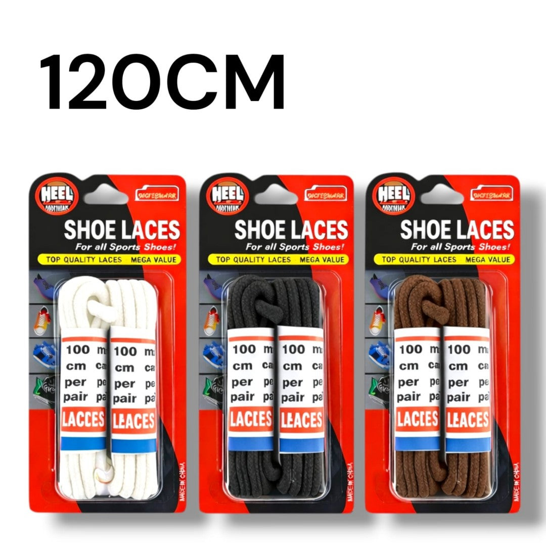SET CORDONES ZAPATO 120CM 2PAR REDONDOS