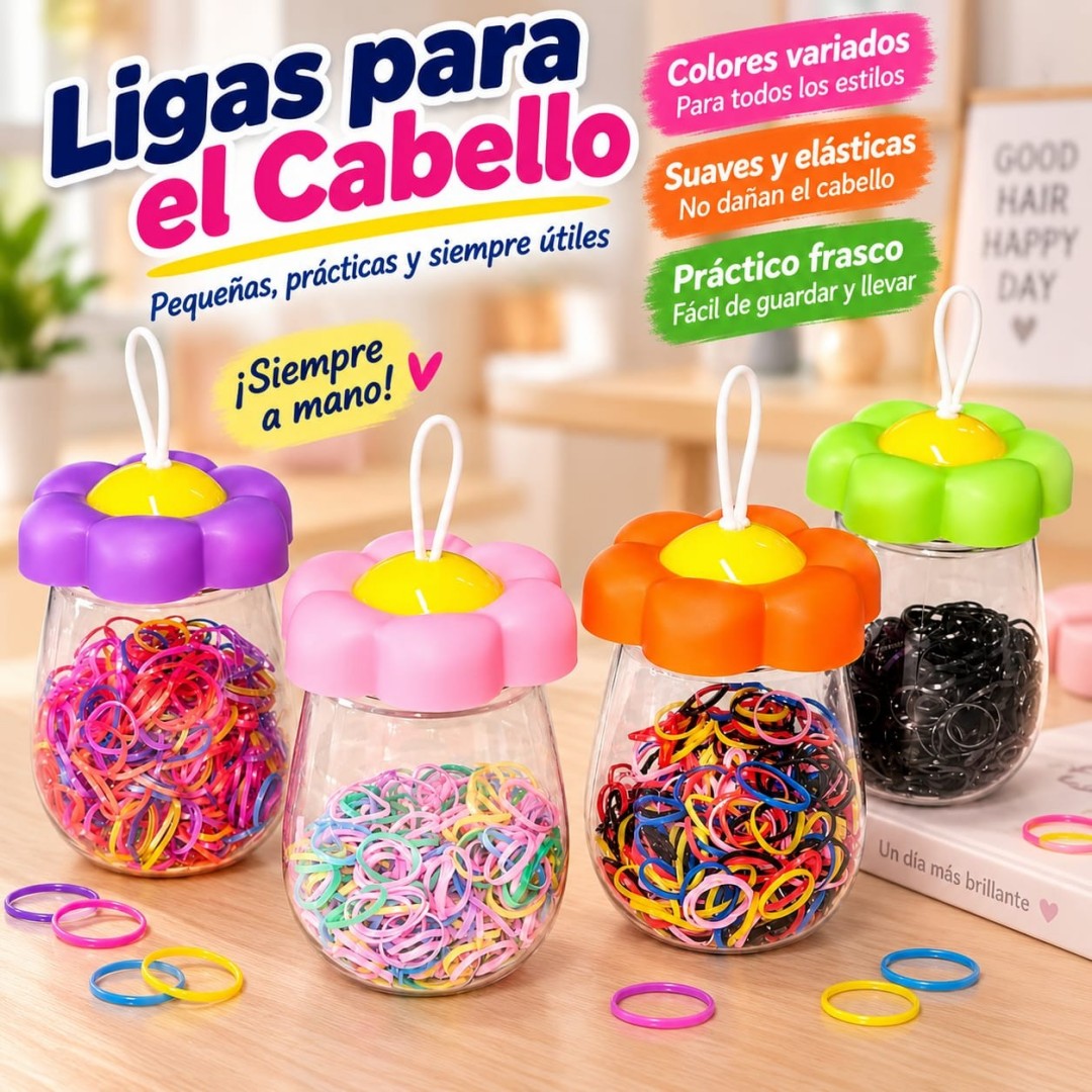 LIGA CABELLO BOTELLA FLOR