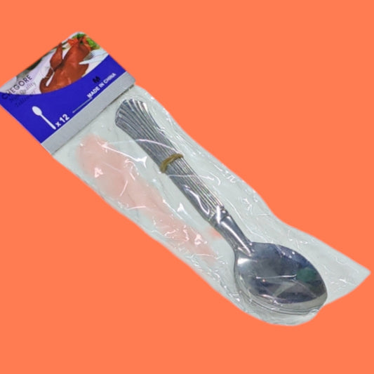 CUCHARA ACERO PEQ 12PCS