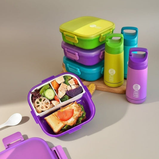 SET RECIPIENTE COMIDA CON BOTELLA 188