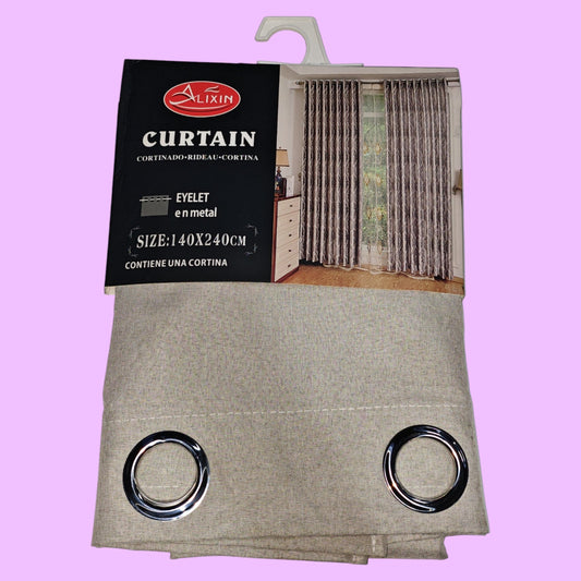 CORTINA VENTANA LISO COLOR