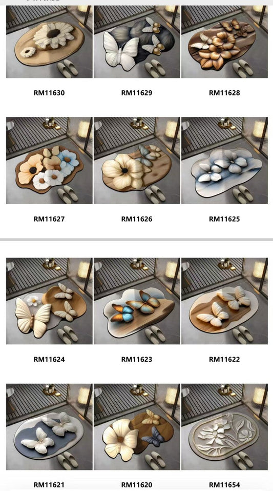 ALFOMBRA MARIPOSA 58*38