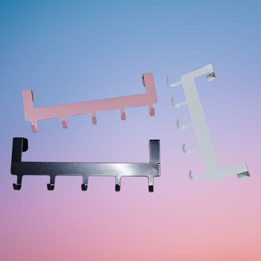 PERCHERO METAL 5 GANCHOS NEGRO