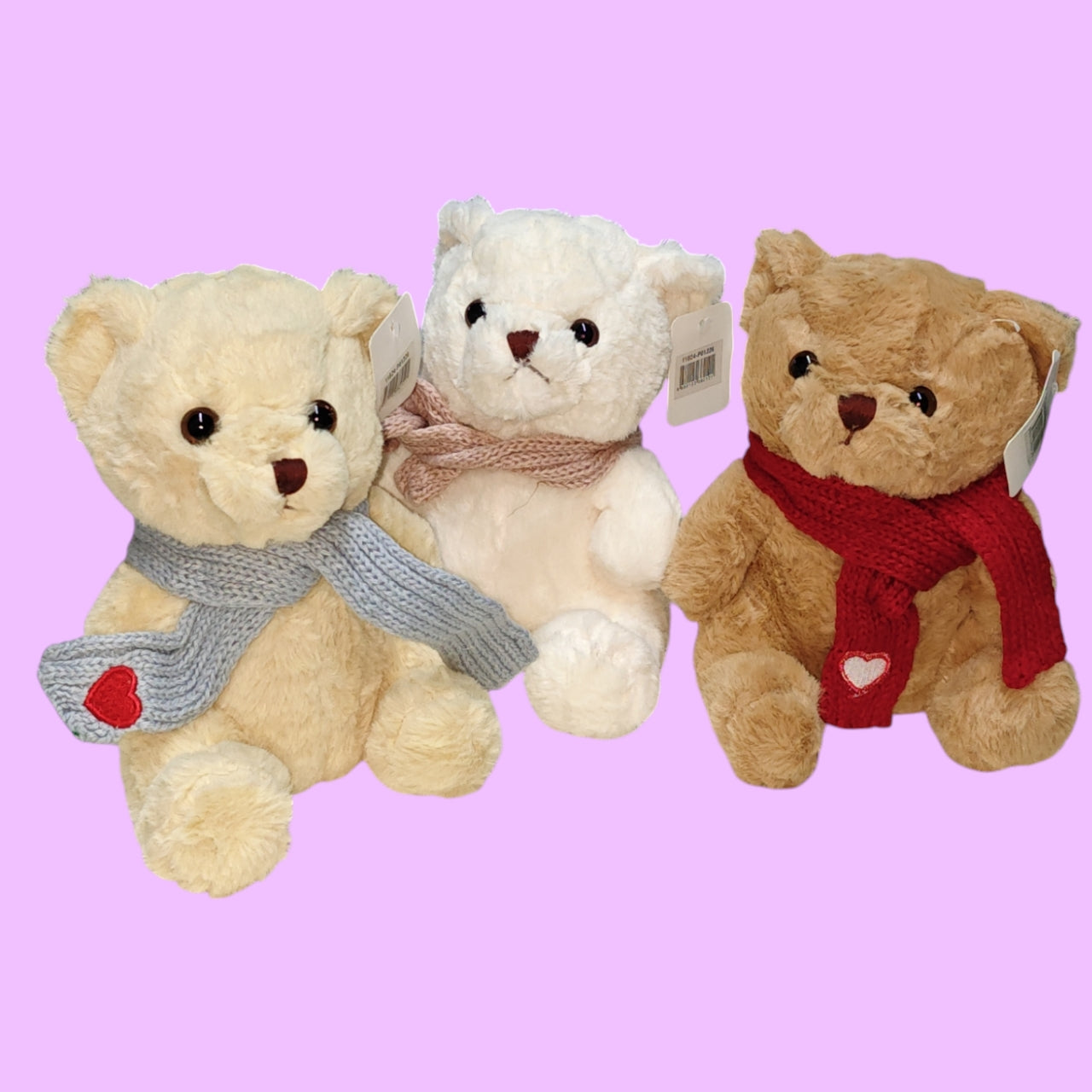 PELUCHE OSO C/BUFANDA 3COLOR