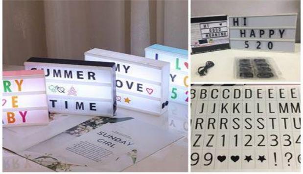 LAMPARA ROTULOS  LETRA MED M A5