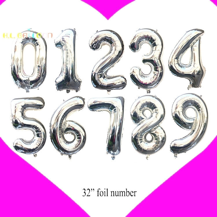 GLOBO NUMERO PLATIADO 6789 MED