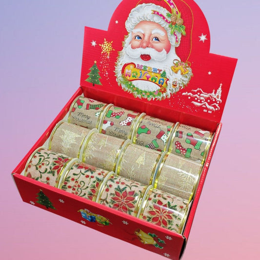 CINTA P/LAZO NAVIDAD 6.3CM 1