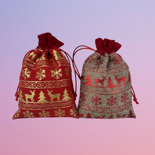 BOLSA TELA NAVIDAD 15*20