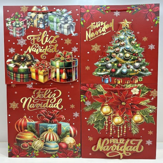 BOLSA REGALO NAVID L 40*30CM 7263