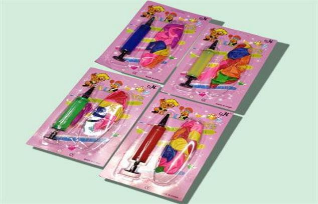 SET GLOBO 10PCS CON INFLADOR