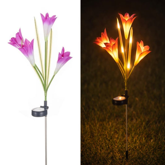 AZUCENA LUZ SOLAR 4RAMA 1PCS