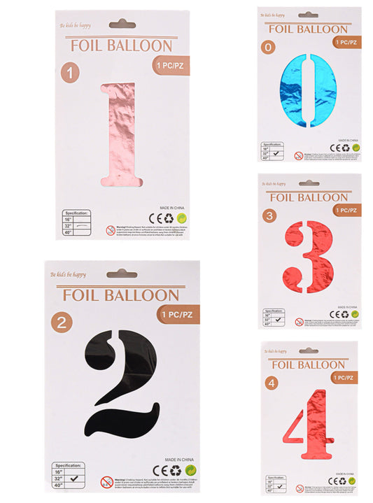 GLOBO NUMERO 40PULG 0-4 COLOR