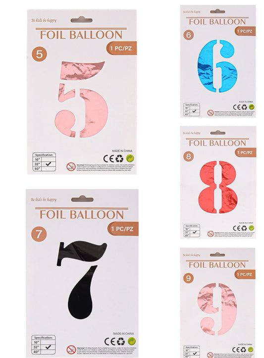 GLOBO NUMERO 40PULG 5-9 COLOR