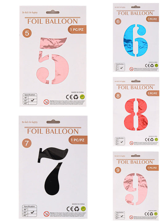 GLOBO NUMERO 32PULG 5-9 COLOR