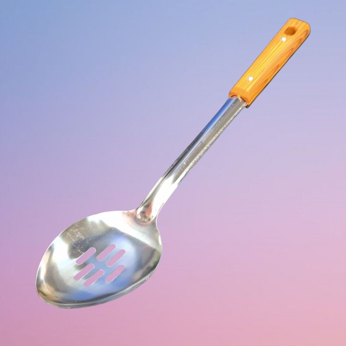 CUCHARA ACERO MANGO MADERA 37CM