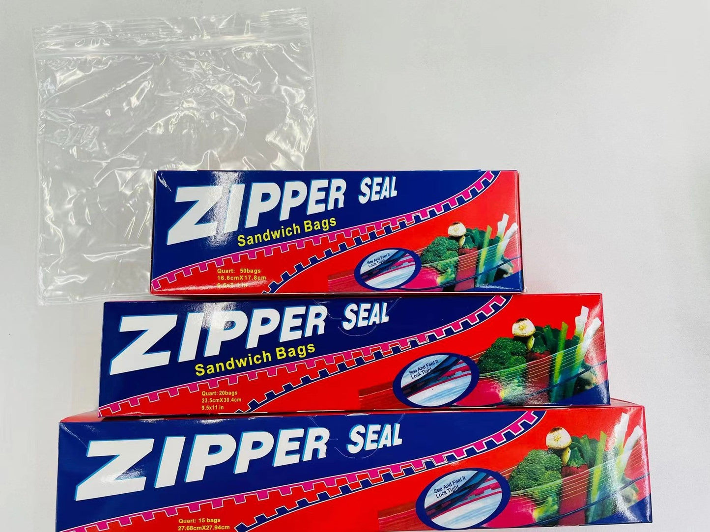 BOLSAS ZIPPER 50PCS 16*17