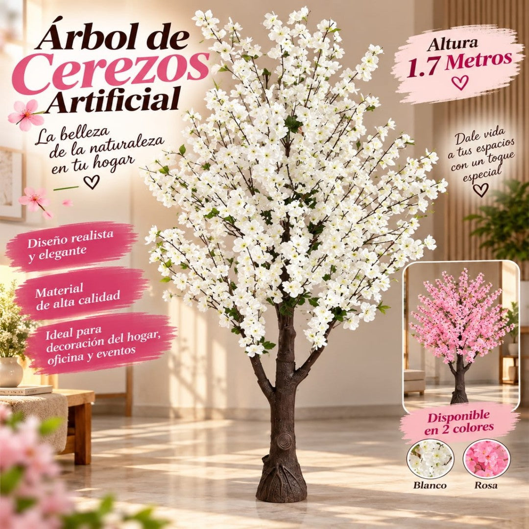 ARBOL ARTIFICIAL DE FLORES 1.7M