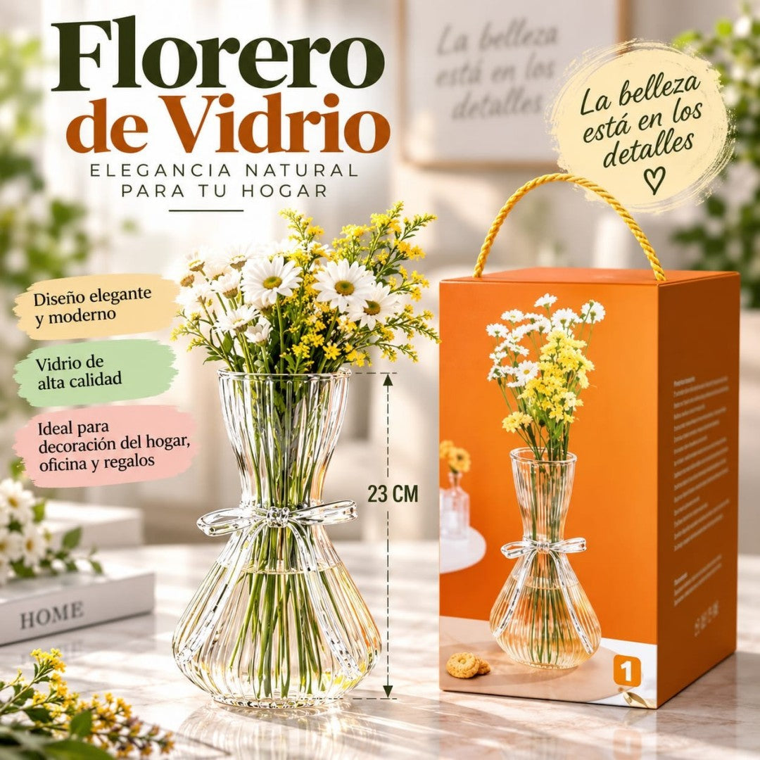 FLORERO VIDRIO 23CM 1300ML AIZLV513
