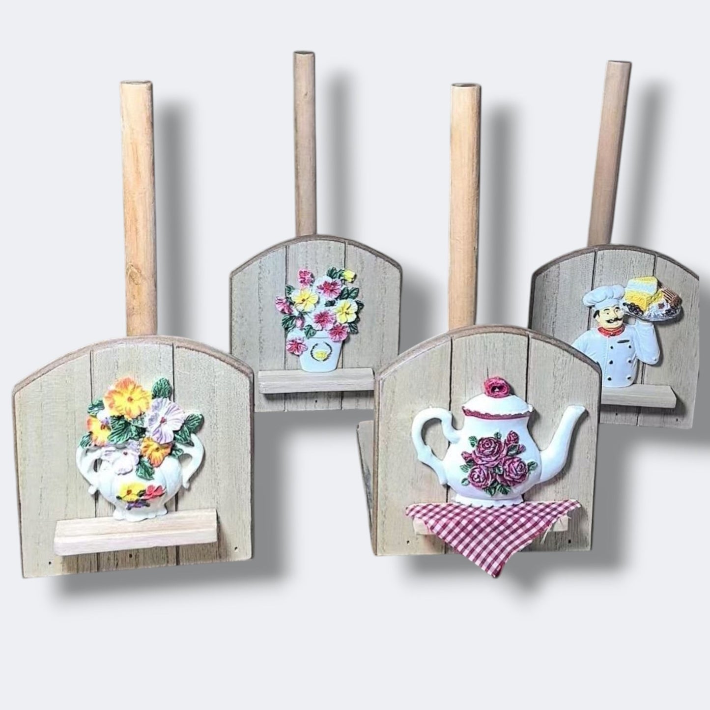 PORTA TOALLAS DE COCINA MADERA C961