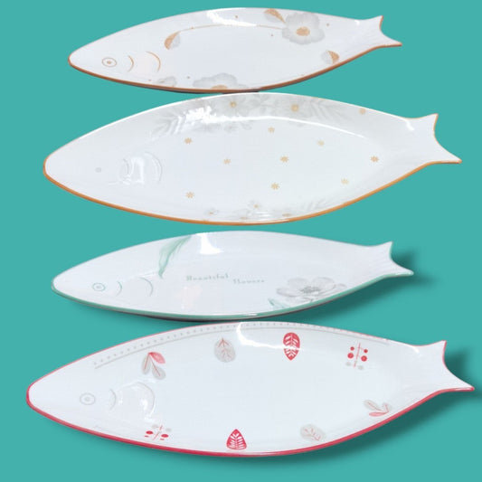 PLATO CERAMICA PESCADO 15.5PULG