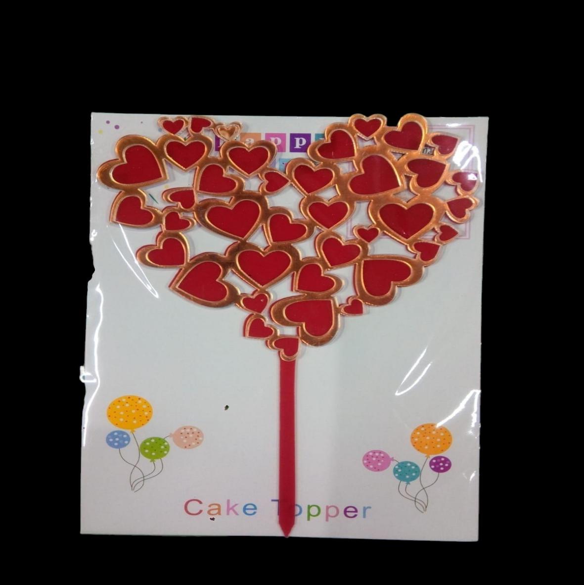 TOPPER DE PASTEL CORAZON