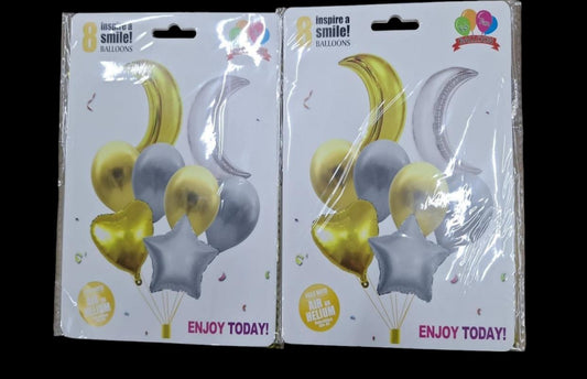 GLOBOS LUNA Y ESTRELLA