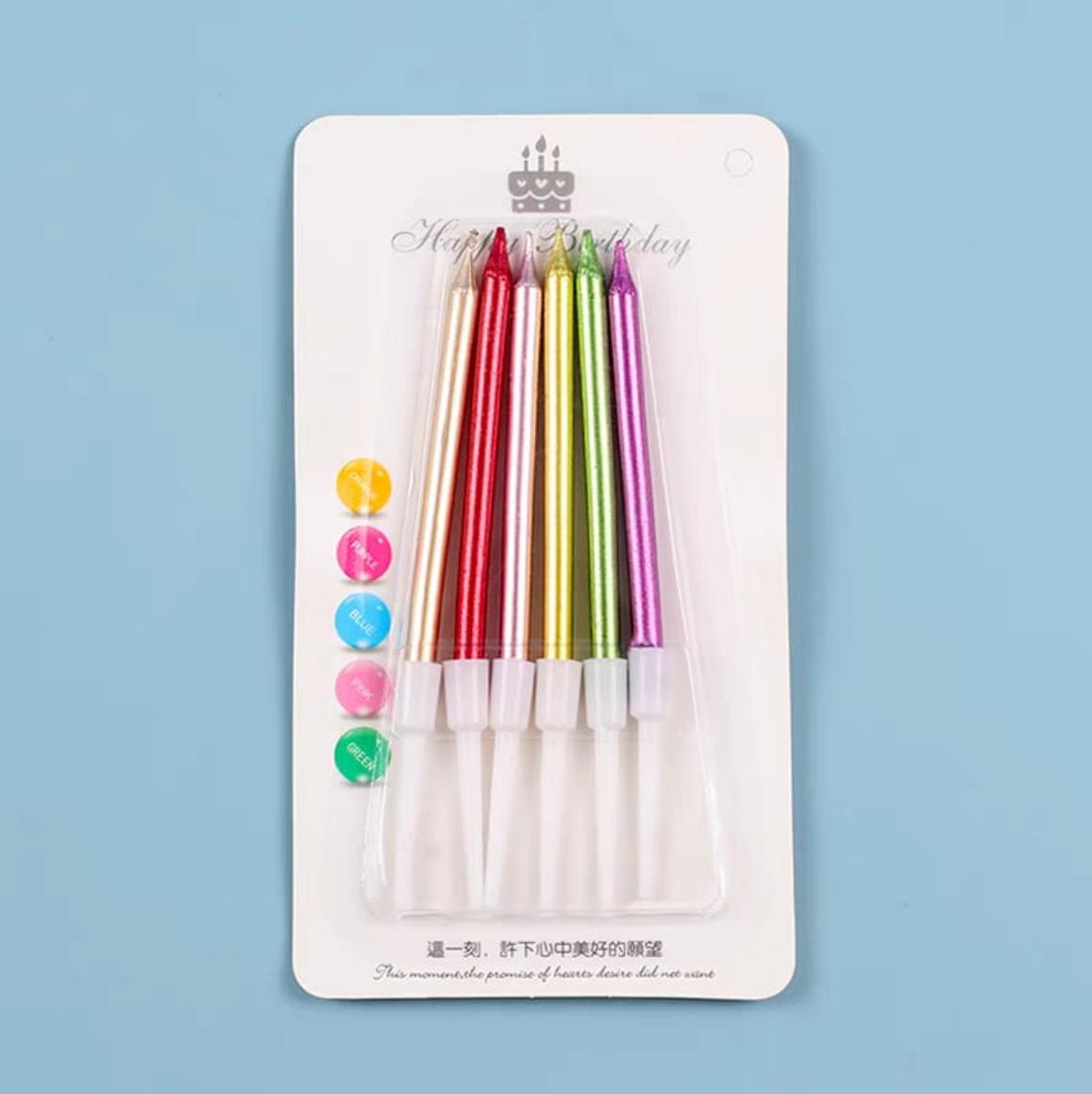 6 velas de cumplea?s ba?das en oro