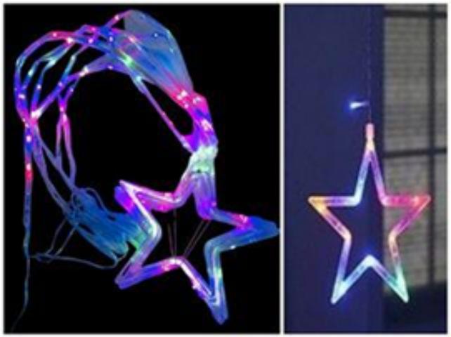 LUZ NAVIDAD 12 ESTRELLA COLOR