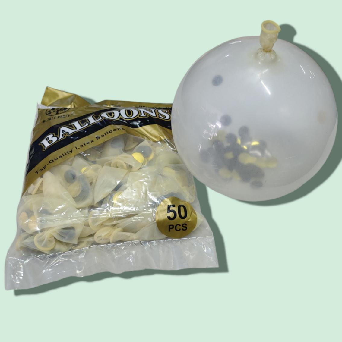 GLOBO C/LENTEJUELA 50PCS