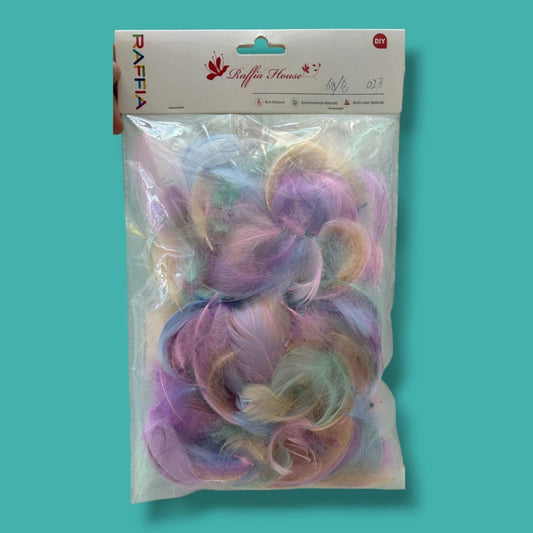 PLUMAS DE COLORES EN BOLSA