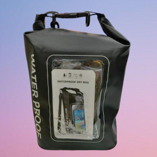 MOCHILA IMPERMEABLE 5L NEGRO TRANSPALENTE