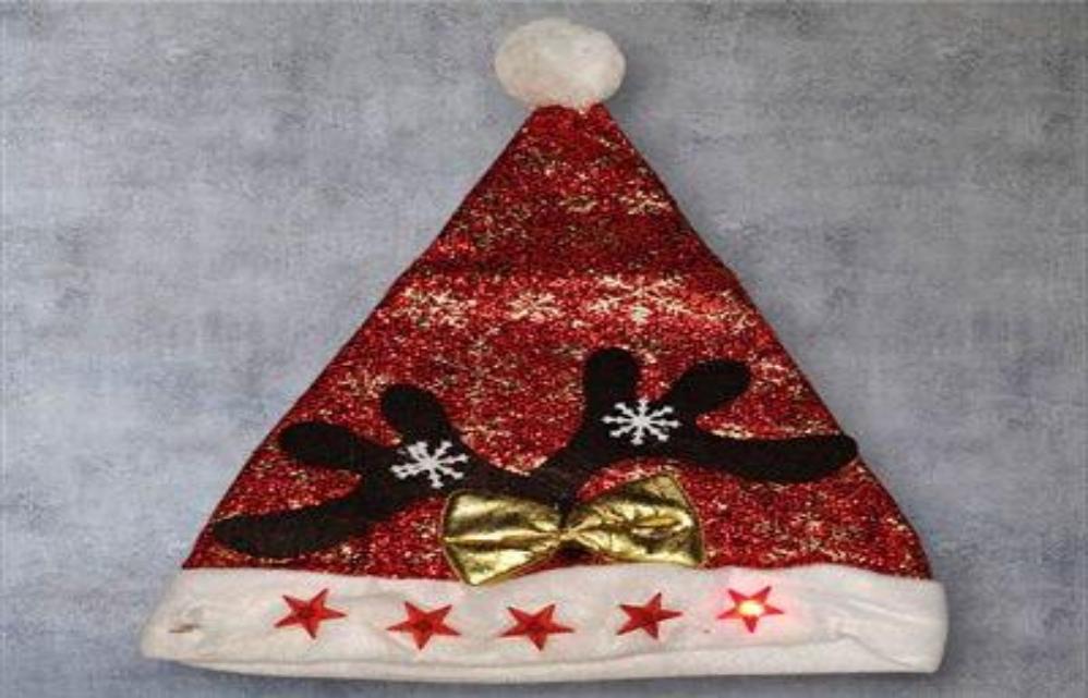 GORRO NAVIDAD C/LUZ NIEVE