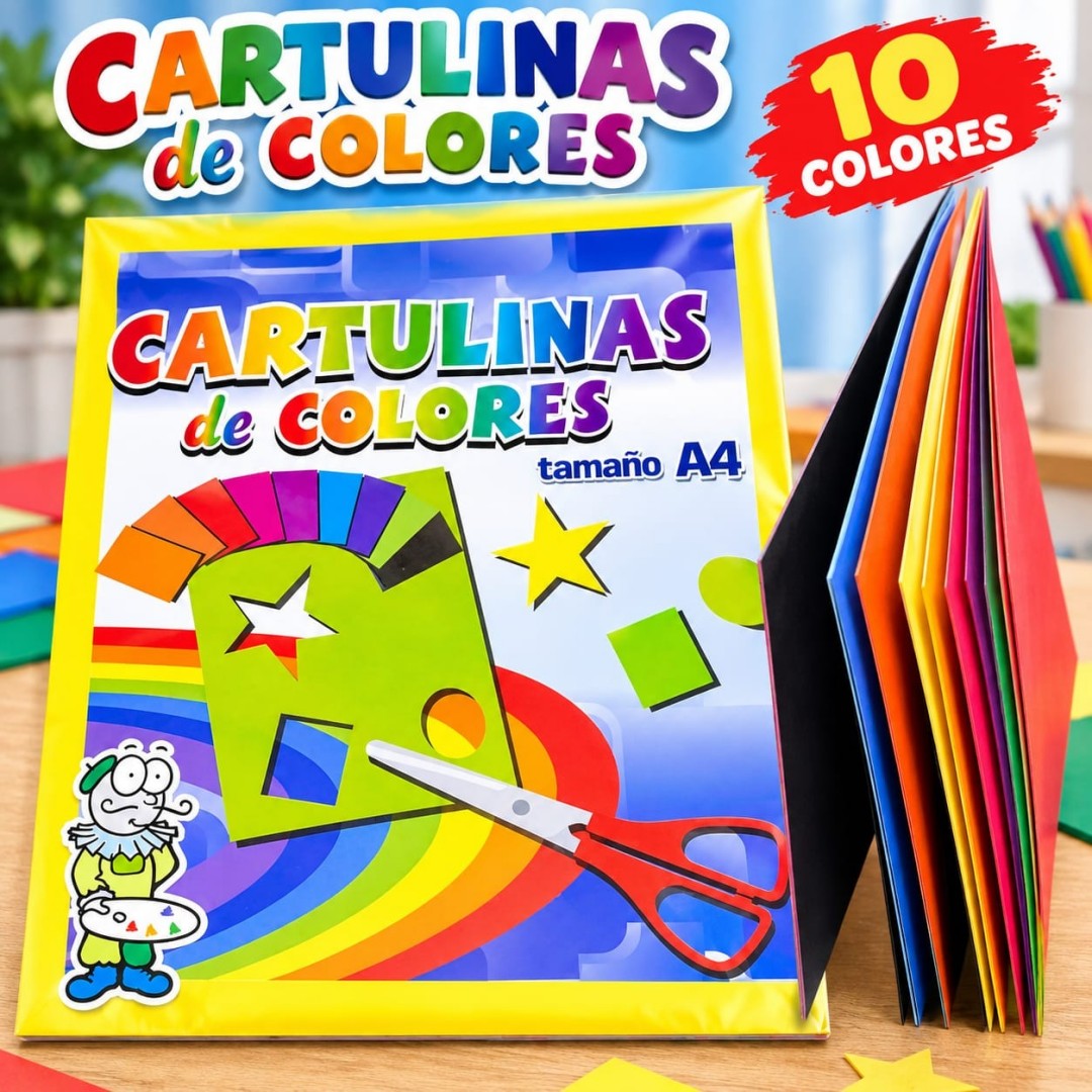 CARTULINAS DE 10 COLORES A4 10H 7044