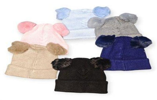 GORRO TEJIDO 2 BOLA NINO B