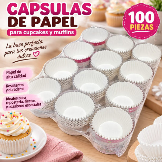 MOLDE DE PAPEL 100PCS BLANCO