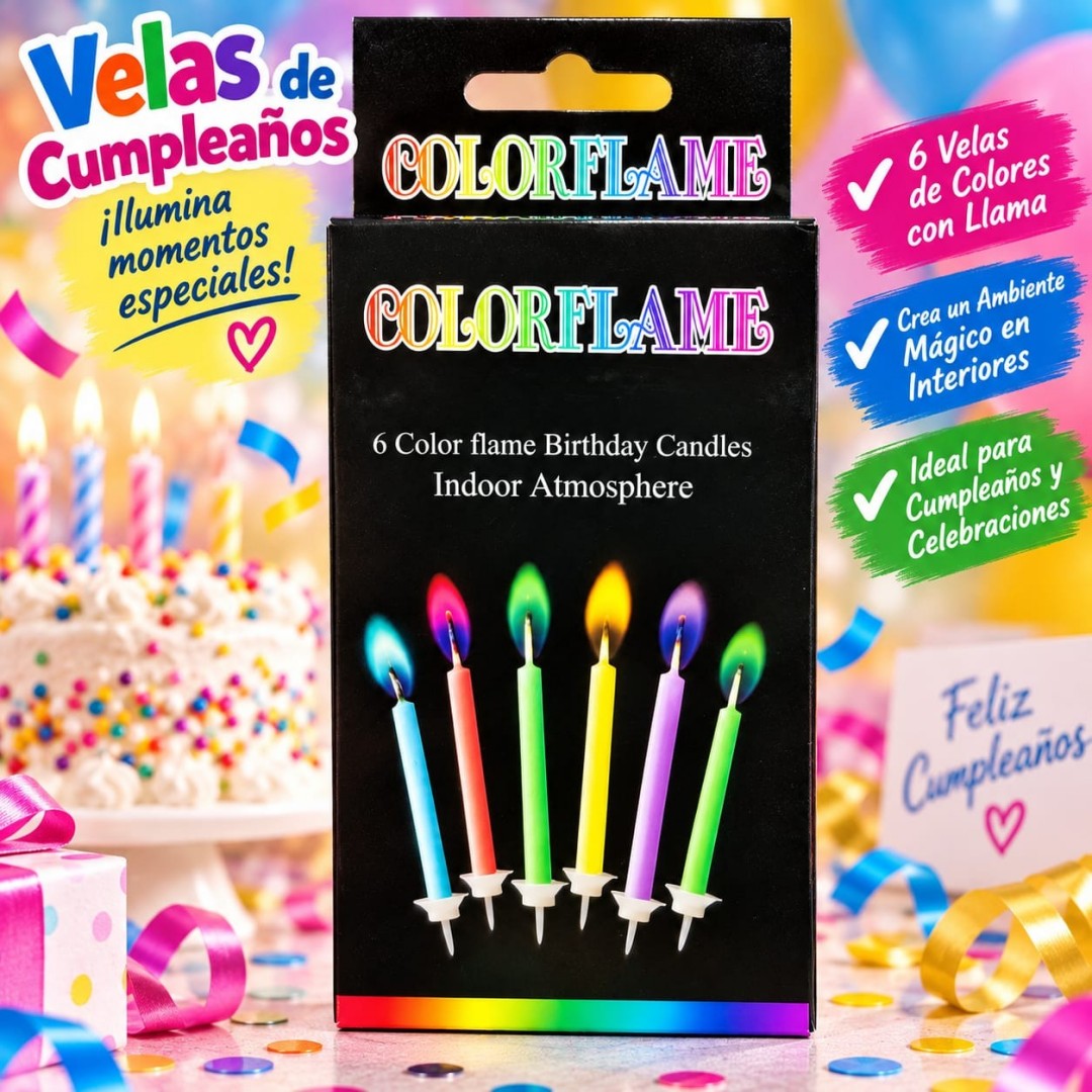 CANDELA HAPPY BIRTHDAY 6 COLOR