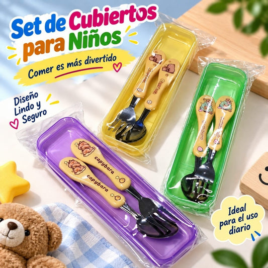SET CUCHARA TENEDOR CAPIBARA Y009