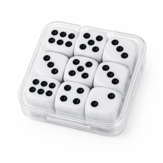 SET DADO BLANCO 9PCS