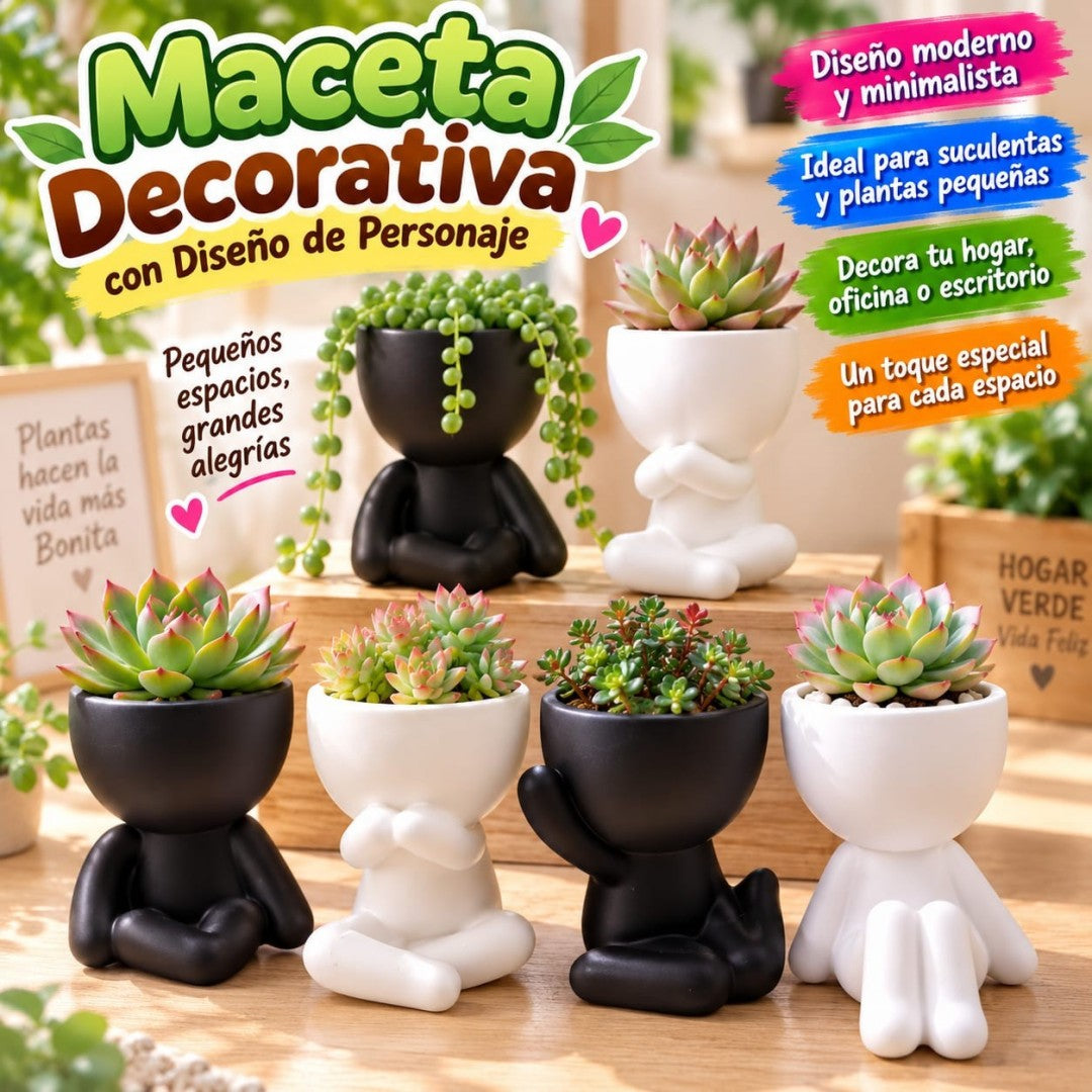MACETA DECORATIVA PARA SUCULENTAS 9.5CM