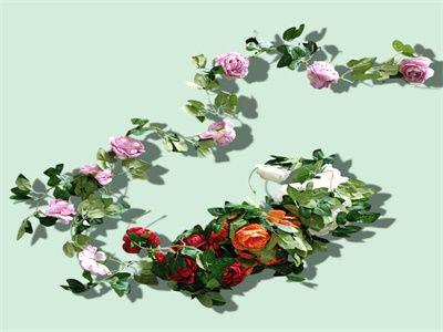 GUIRNALDA ROSA 8 CABEZA