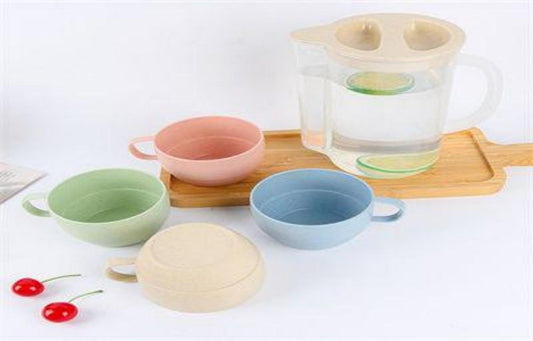 JUEGO PICHEL CON 4 TAZA PAJA DE TRIGO 050