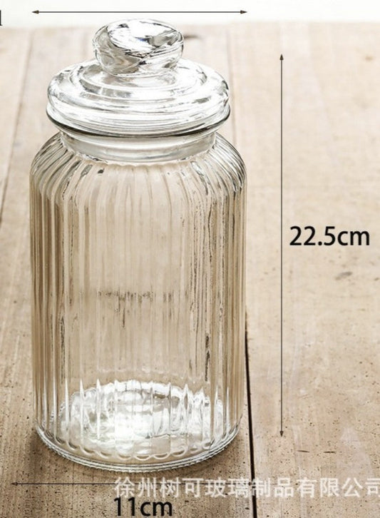 TARRO C/TAPA VIDRIO 11*22.5 105-1