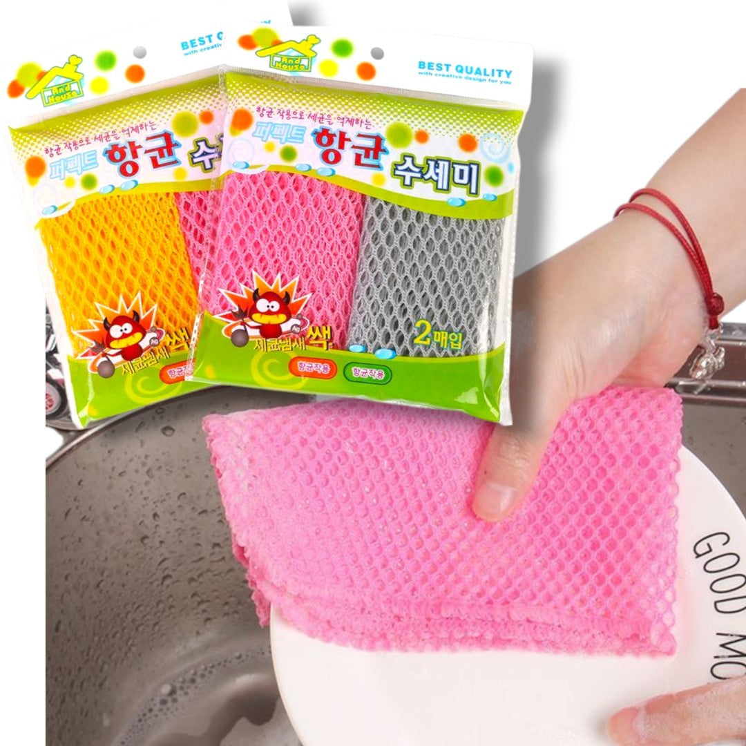 LIMPION FIBRA MALLA LAVAR PLATO 2PCS