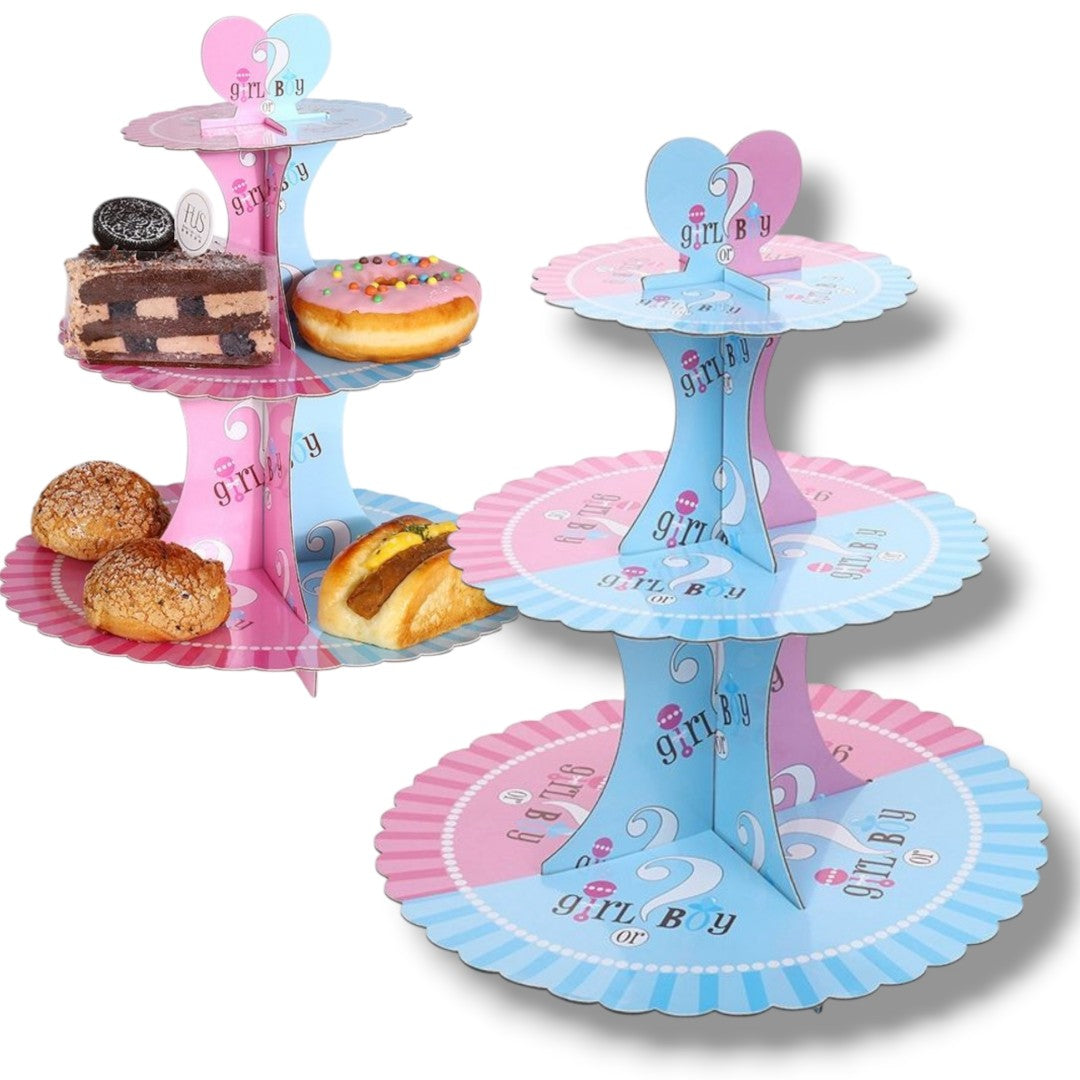 SOPORTE PARA CUPCAKES 3 NIVELES BABY SHOWER