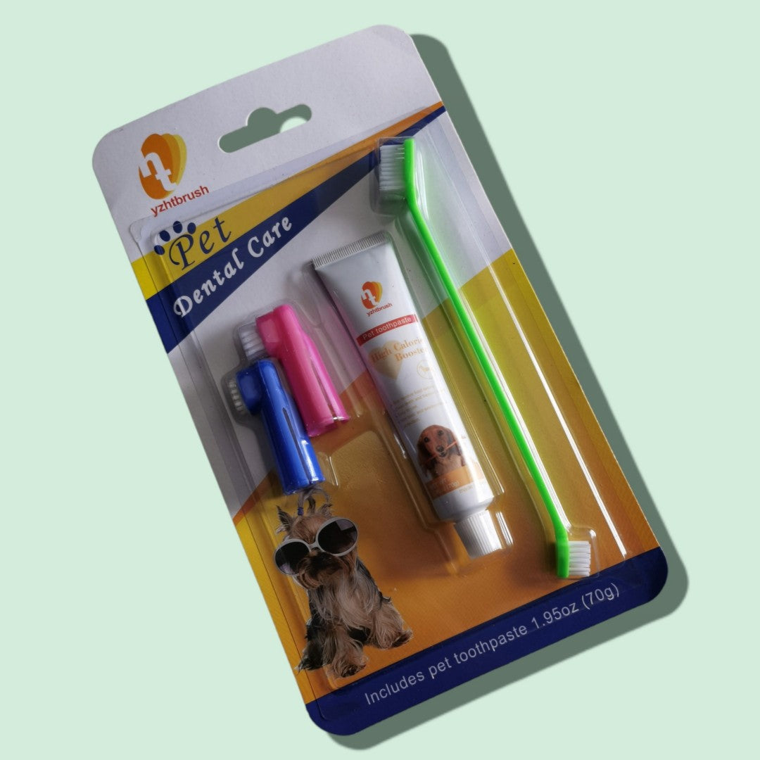 SET CEPILLO DIENTE PARA PERRO 4PCS
